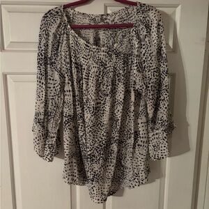 Zac & Rachel Black and White Spotted Blouse